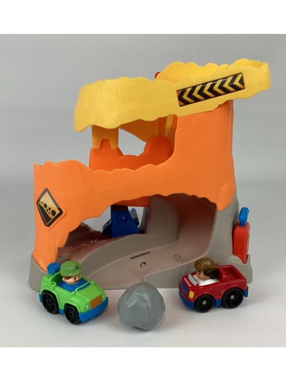 Fisher Price Little People Off Road Wheelies Playset Cars w Boulder Lot Bundle